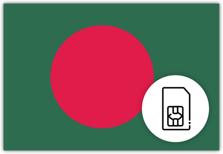 Bangladesh SIM Card– Travel connectivity for Bangladesh . Image featuring the Bangladeshi flag and a SIM card icon