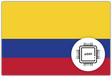 Colombia SIM Card or eSIM – Travel connectivity for Colombia. Image featuring the Colombian flag and a SIM card / eSIM icon