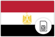 Egypt SIM Card – Travel connectivity for Egypt. Image featuring the Egyptian flag and a SIM card icon
