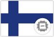 Finland eSIM – Travel connectivity for Finland. Image featuring the Finnish flag and an eSIM icon