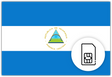 Nicaragua SIM card – Travel connectivity for Nicaragua. Image featuring the Nicaraguan flag and a SIM card icon.