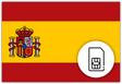 Spain SIM Card – Travel connectivity for Spain. Image featuring the Spanish flag and a SIM card icon