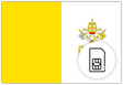 Vatican City SIM Card – Travel connectivity for the Vatican City. Image featuring the Vatican City flag and a SIM card icon.