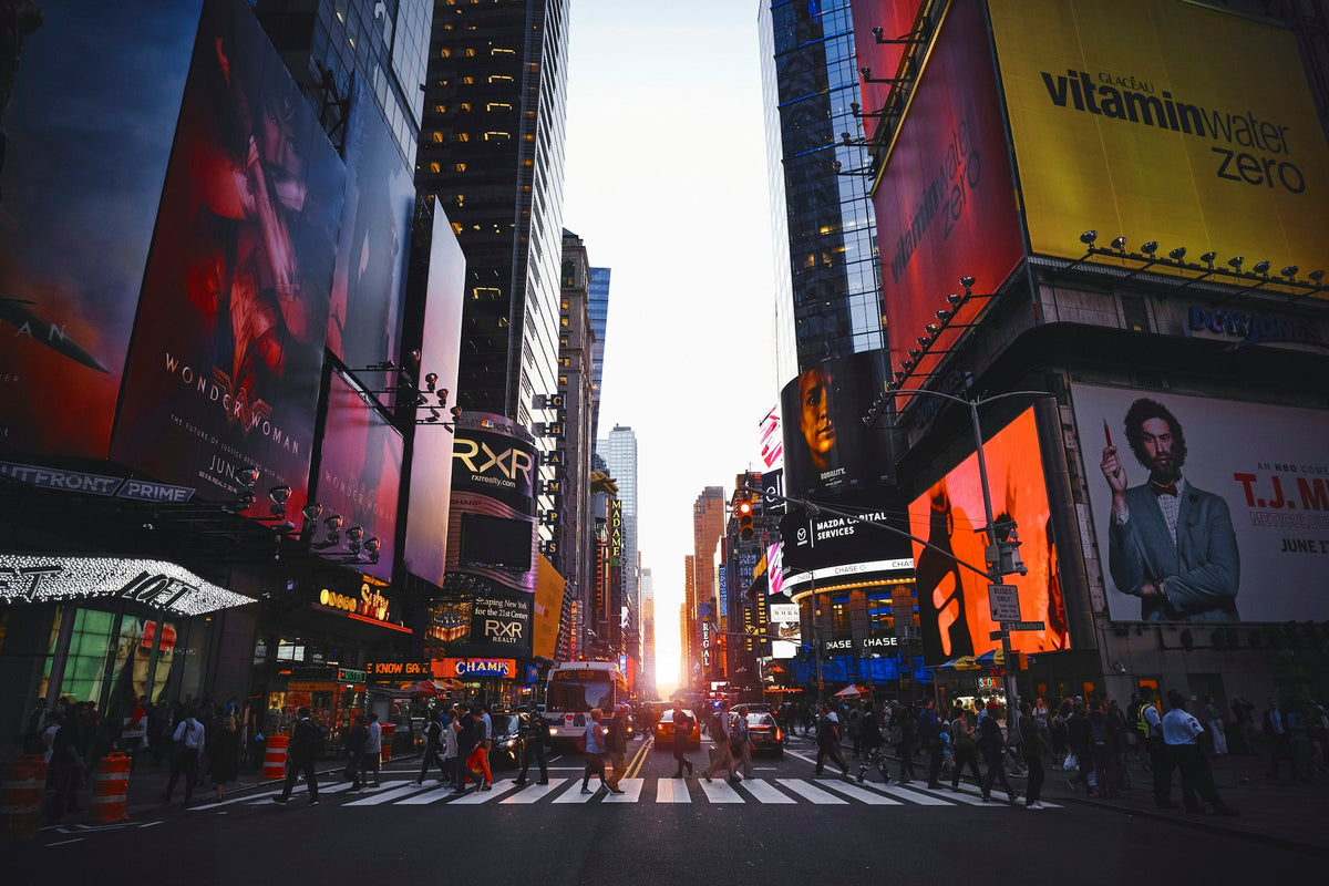 Times Square in New York City on a busy day