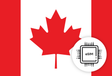 Canada eSIM – Travel connectivity for Canada. Image featuring the Canadian flag and an eSIM  icon