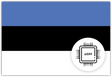 Estonia eSIM – Travel connectivity for Estonia. Image featuring the Estonian flag and an eSIM icon
