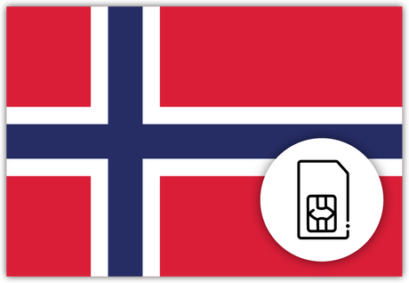 Scandinavia SIM Card – Travel connectivity for Scandinavia. Image featuring the Scandinavian flag and a SIM card icon.
