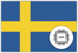 Sweden eSIM – Travel connectivity for Sweden. Image featuring the Swedish flag and eSIM icon