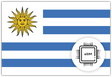 Uruguay eSIM – Travel connectivity for Uruguay. Image featuring the Uruguay flag and a eSIM icon.