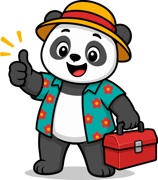 BeachSIM panda giving a thumbs up